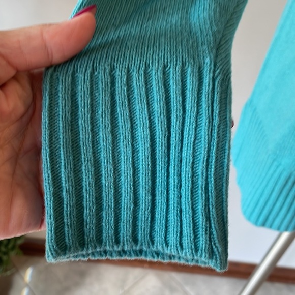 BENEDETTA B made in ITALY WOOL / CASHMERE turtleneck sweater tunic TEAL size XS - Picture 5 of 12